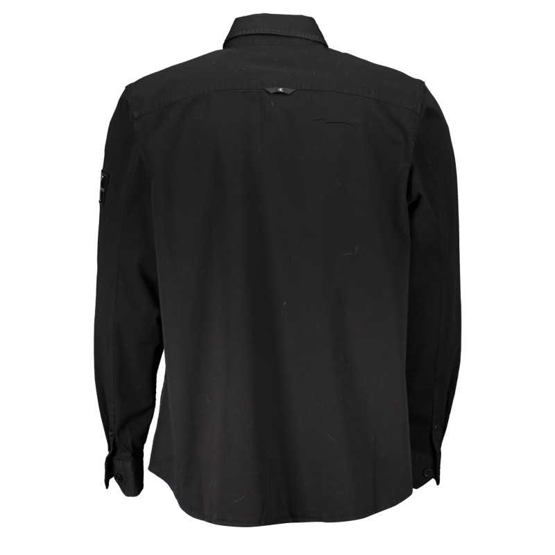 CALVIN KLEIN CAMICIA MANICHE LUNGHE UOMO NERO