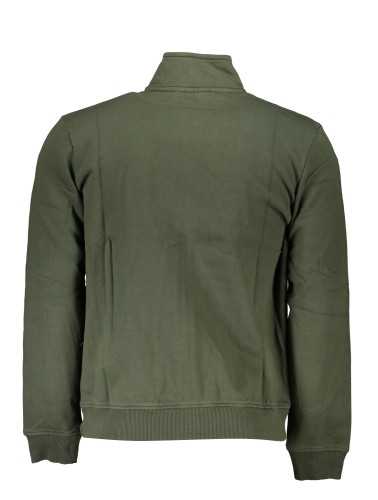 NAPAPIJRI MEN'S GREEN ZIP SWEATSHIRT