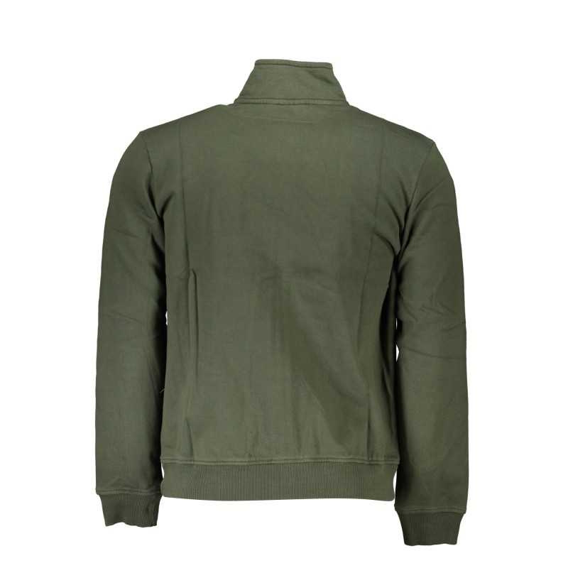 NAPAPIJRI MEN'S GREEN ZIP SWEATSHIRT