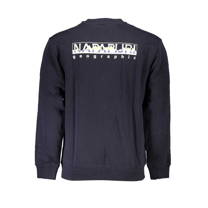 NAPAPIJRI MEN'S BLUE ZIPLESS SWEATSHIRT