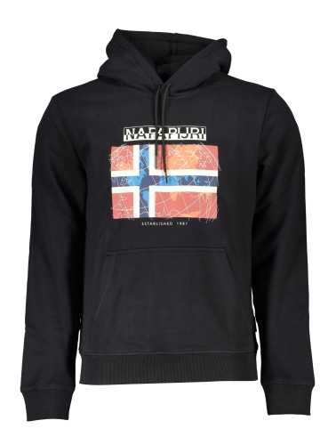 NAPAPIJRI MEN'S BLACK ZIPLESS SWEATSHIRT