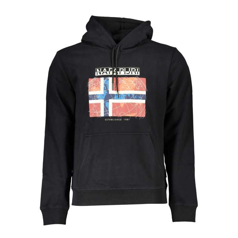 NAPAPIJRI MEN'S BLACK ZIPLESS SWEATSHIRT