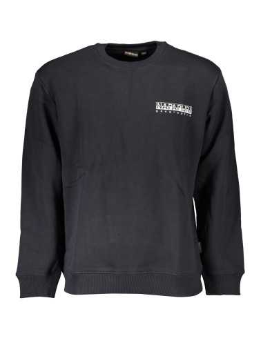 NAPAPIJRI MEN'S BLACK ZIPLESS SWEATSHIRT