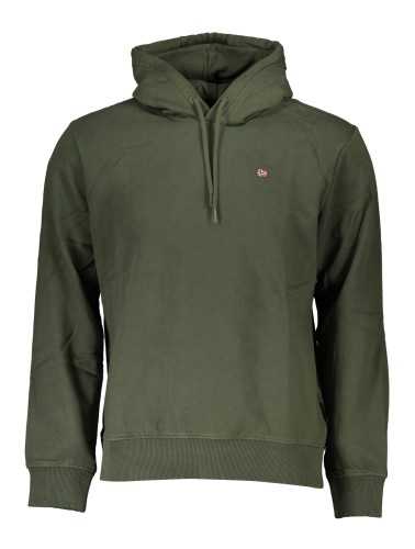 NAPAPIJRI GREEN MEN'S ZIPLESS SWEATSHIRT