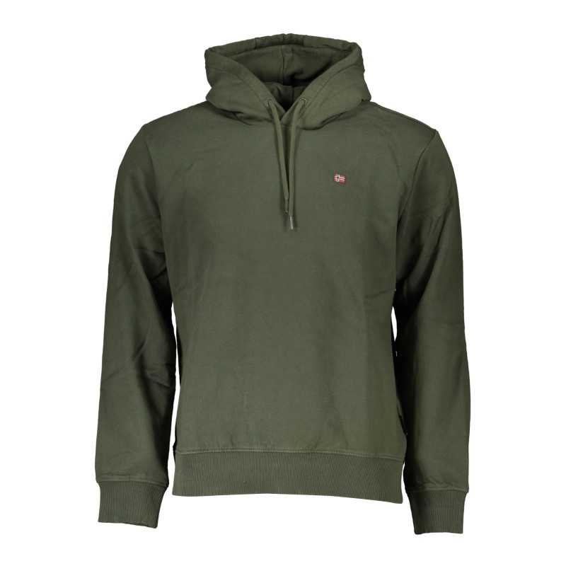 NAPAPIJRI GREEN MEN'S ZIPLESS SWEATSHIRT