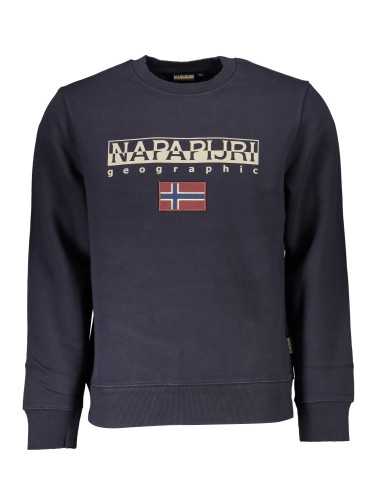 NAPAPIJRI MEN'S BLUE ZIPLESS SWEATSHIRT