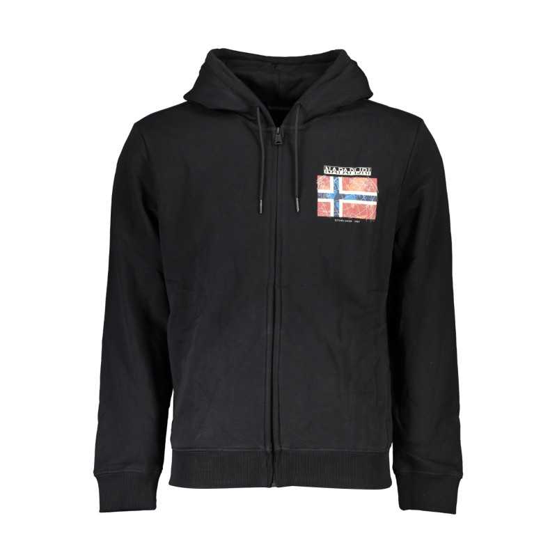 NAPAPIJRI MEN'S BLACK ZIP SWEATSHIRT