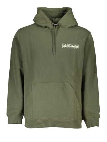 NAPAPIJRI GREEN MEN'S ZIPLESS SWEATSHIRT