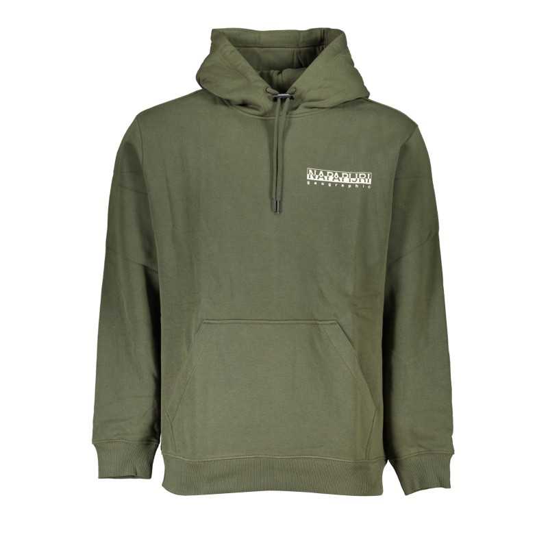 NAPAPIJRI GREEN MEN'S ZIPLESS SWEATSHIRT