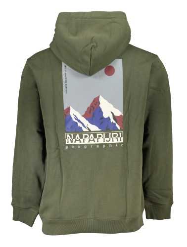 NAPAPIJRI GREEN MEN'S ZIPLESS SWEATSHIRT