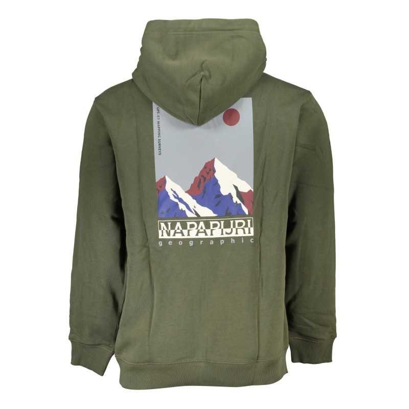 NAPAPIJRI GREEN MEN'S ZIPLESS SWEATSHIRT