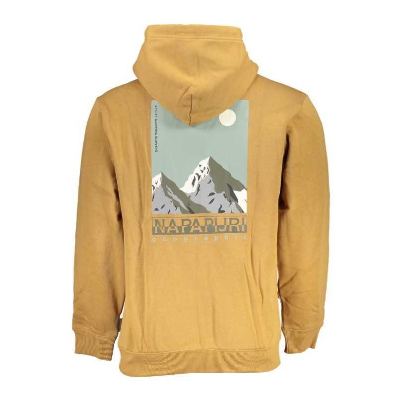 NAPAPIJRI MEN'S BEIGE ZIPLESS SWEATSHIRT