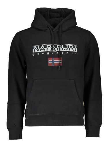 NAPAPIJRI MEN'S BLACK ZIPLESS SWEATSHIRT