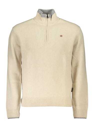 NAPAPIJRI MEN'S BEIGE SWEATER