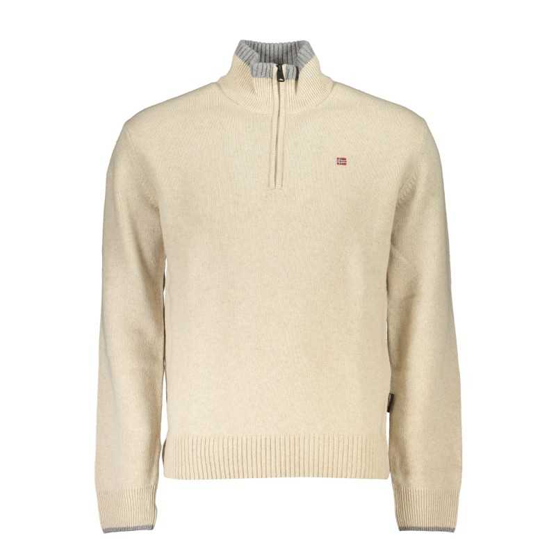 NAPAPIJRI MEN'S BEIGE SWEATER