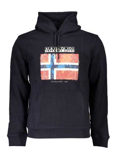 NAPAPIJRI MEN'S BLUE ZIPLESS SWEATSHIRT