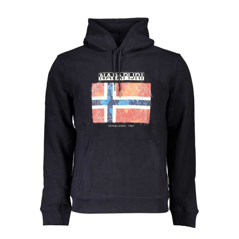 NAPAPIJRI MEN'S BLUE ZIPLESS SWEATSHIRT