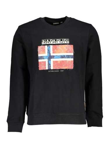 NAPAPIJRI MEN'S BLACK ZIPLESS SWEATSHIRT