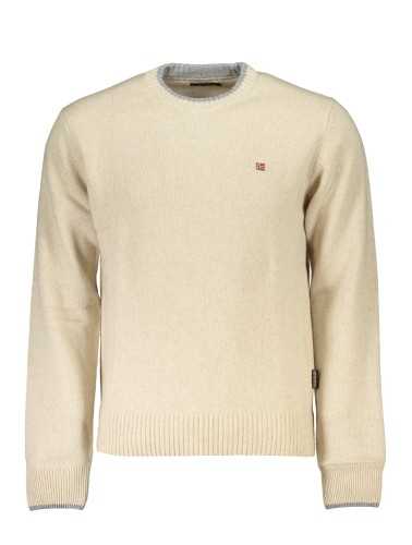 NAPAPIJRI MEN'S BEIGE SWEATER