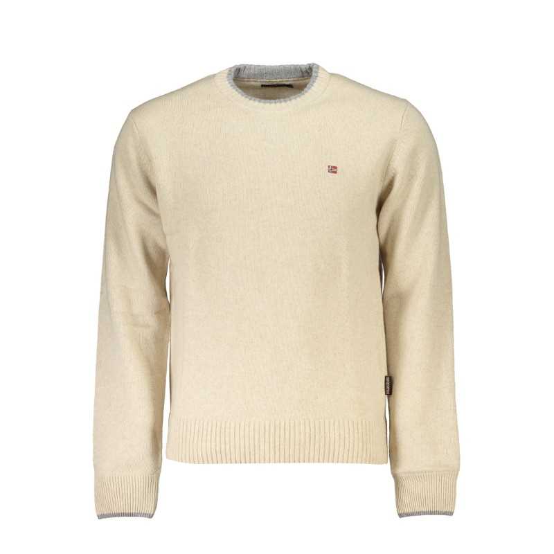 NAPAPIJRI MEN'S BEIGE SWEATER