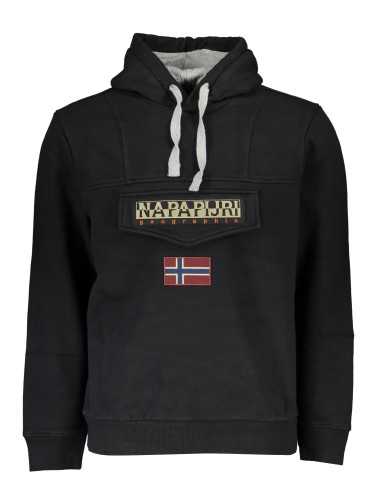 NAPAPIJRI MEN'S BLACK ZIPLESS SWEATSHIRT