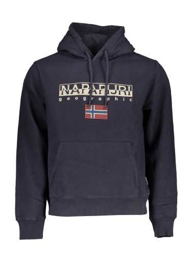 NAPAPIJRI MEN'S BLUE ZIPLESS SWEATSHIRT