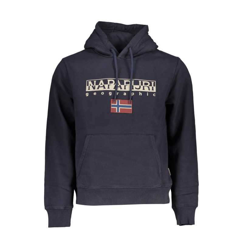 NAPAPIJRI MEN'S BLUE ZIPLESS SWEATSHIRT