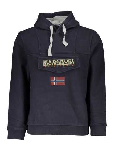 NAPAPIJRI MEN'S BLUE ZIPLESS SWEATSHIRT