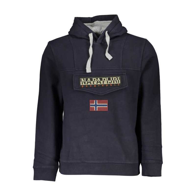 NAPAPIJRI MEN'S BLUE ZIPLESS SWEATSHIRT