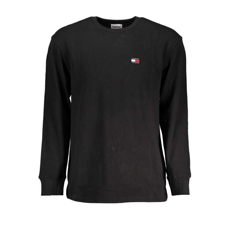 TOMMY HILFIGER MEN'S LONG SLEEVE T-SHIRT BLACK