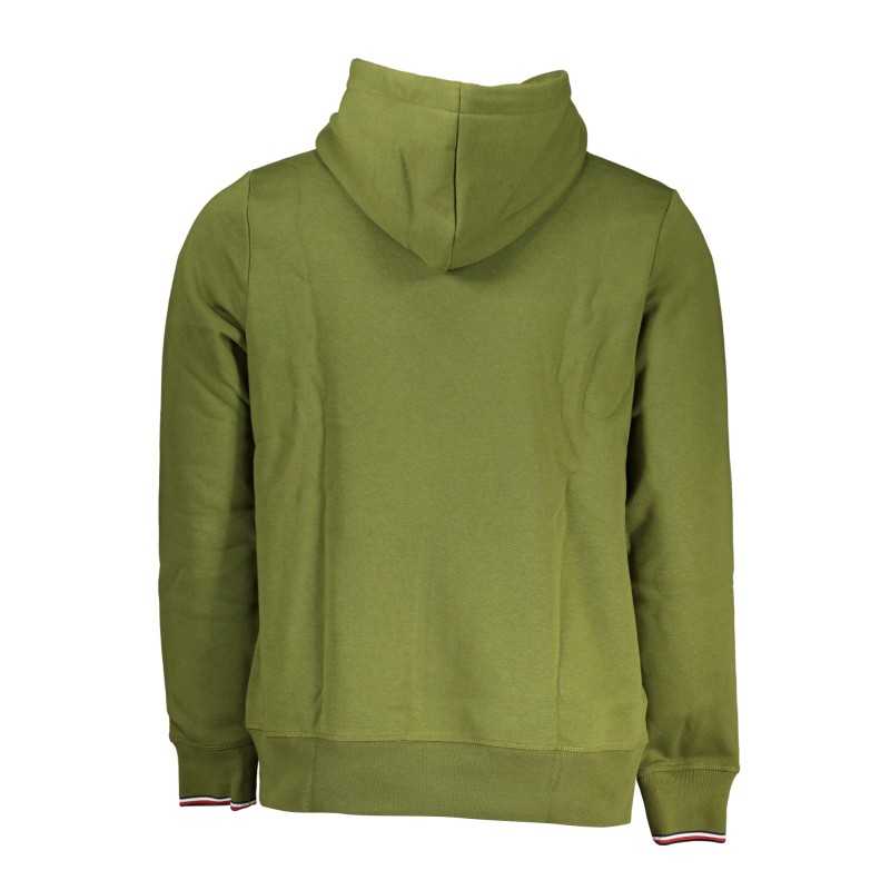 TOMMY HILFIGER MEN'S GREEN ZIPLESS SWEATSHIRT