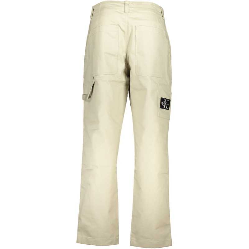 CALVIN KLEIN MEN'S BEIGE TROUSERS