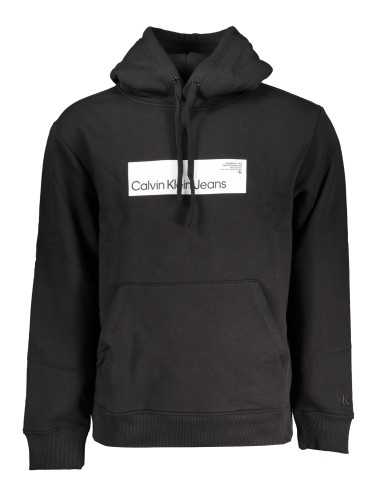 CALVIN KLEIN MEN'S BLACK ZIPLESS SWEATSHIRT