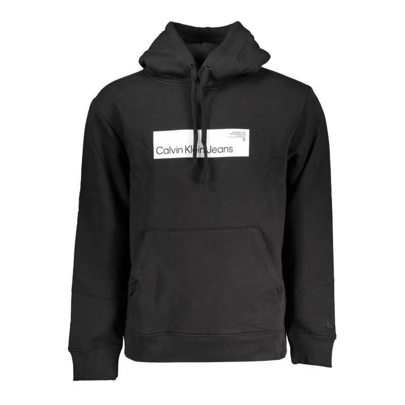 CALVIN KLEIN MEN'S BLACK ZIPLESS SWEATSHIRT