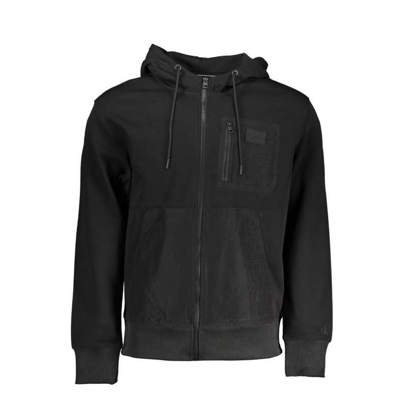 CALVIN KLEIN MEN'S BLACK ZIP SWEATSHIRT