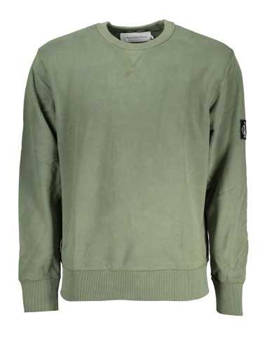 CALVIN KLEIN MEN'S GREEN ZIPLESS SWEATSHIRT