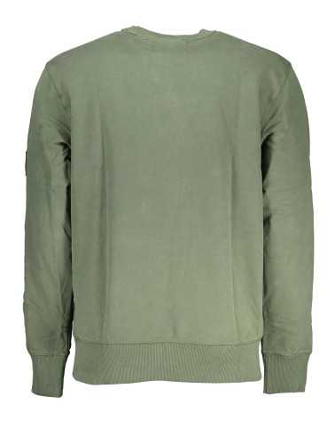 CALVIN KLEIN MEN'S GREEN ZIPLESS SWEATSHIRT