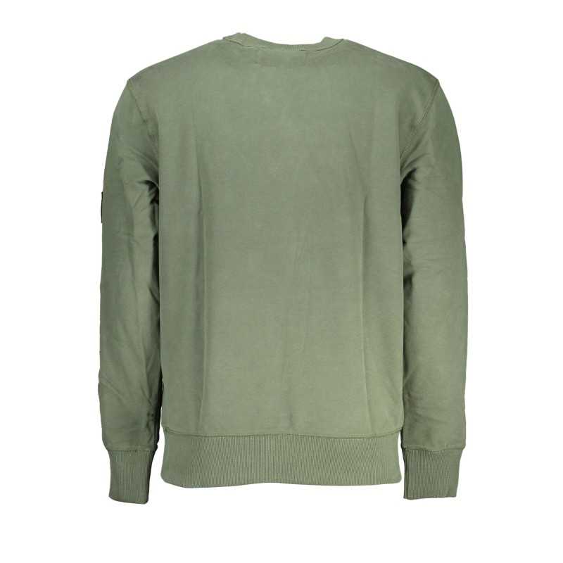 CALVIN KLEIN MEN'S GREEN ZIPLESS SWEATSHIRT