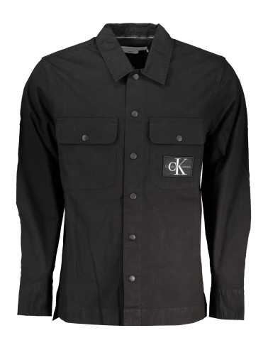 CALVIN KLEIN MEN'S BLACK LONG SLEEVE SHIRT