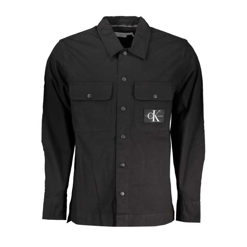 CALVIN KLEIN CAMICIA MANICHE LUNGHE UOMO NERO