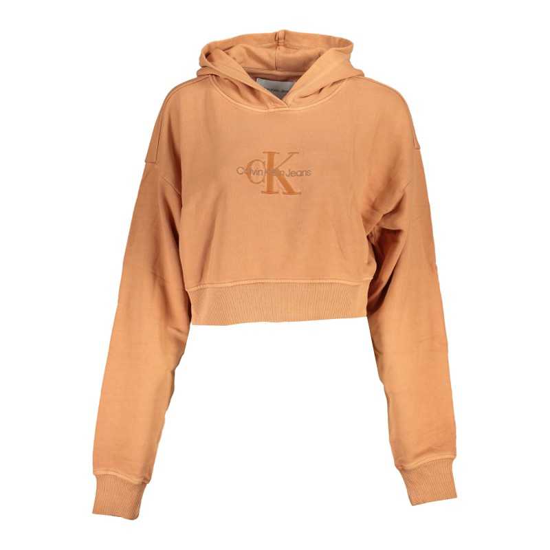 CALVIN KLEIN WOMEN'S ZIPLESS SWEATSHIRT ORANGE