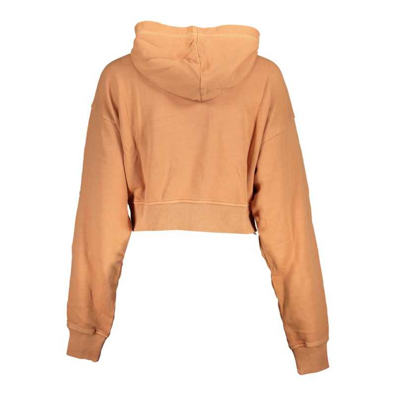 CALVIN KLEIN WOMEN'S ZIPLESS SWEATSHIRT ORANGE