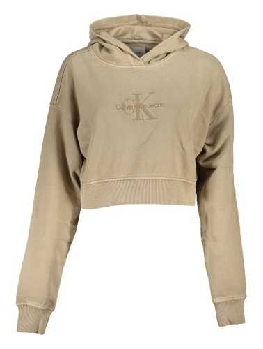 CALVIN KLEIN WOMEN'S ZIPLESS SWEATSHIRT BEIGE