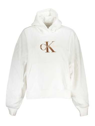 CALVIN KLEIN FELPA SENZA ZIP DONNA BIANCO