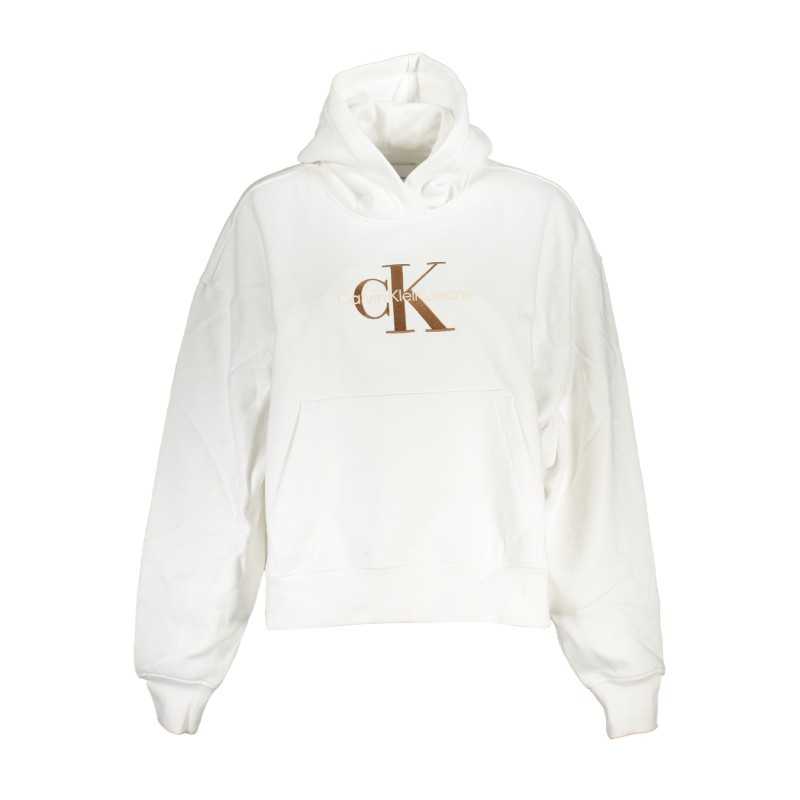 CALVIN KLEIN WOMEN'S ZIPLESS SWEATSHIRT WHITE