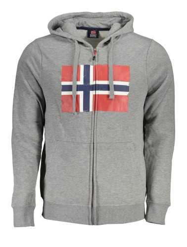 NORWAY 1963 FELPA CON ZIP UOMO GRIGIO