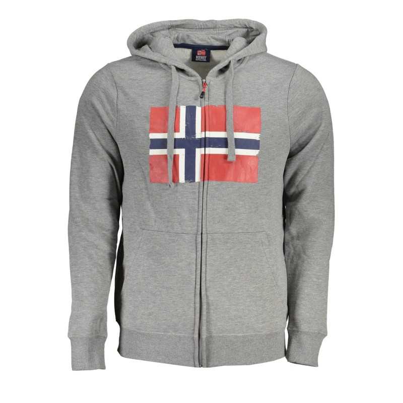 NORWAY 1963 MEN'S GRAY ZIP SWEATSHIRT