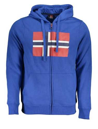 NORWAY 1963 FELPA CON ZIP UOMO BLU