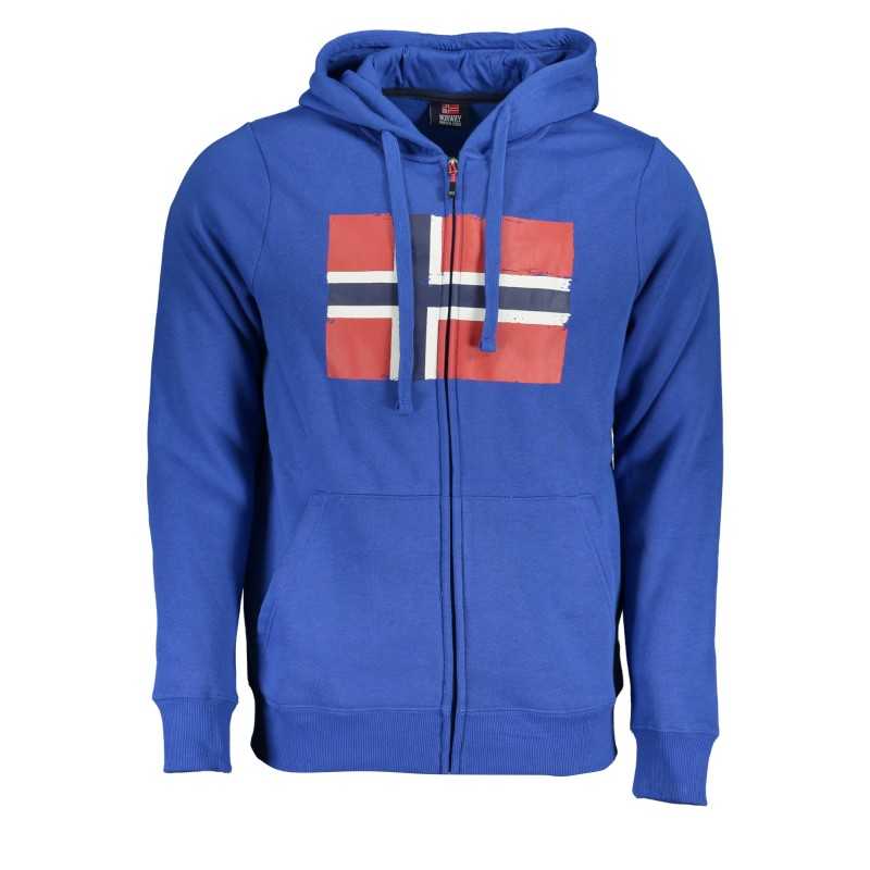 NORWAY 1963 FELPA CON ZIP UOMO BLU