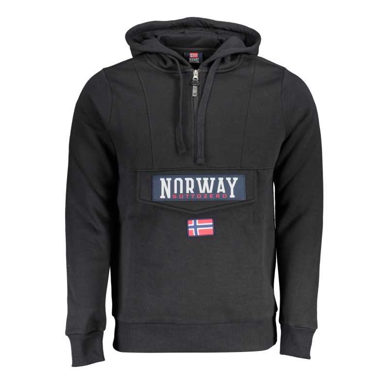 NORWAY 1963 FELPA SENZA ZIP UOMO NERO